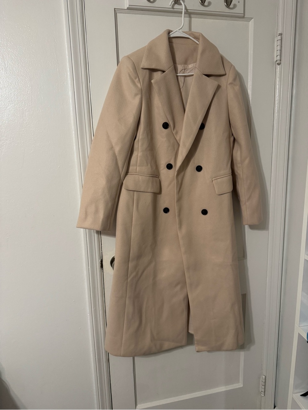 & Other Stories Sand Double-Breasted Long Trench Coat